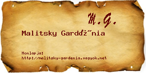 Malitsky Gardénia névjegykártya